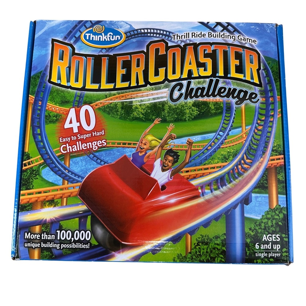 ThinkFun Roller Coaster Challenge STEM Logic Building Game 40 Challenges Ages 6+